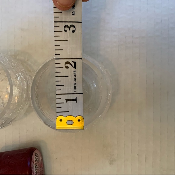 Crackle Glass Clear Candle Holders, set of two with Candles. - Picture 7 of 7